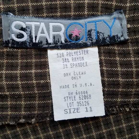 Star City | Pants & Jumpsuits | Brown Tiny Plaid Gauchos | Poshmark